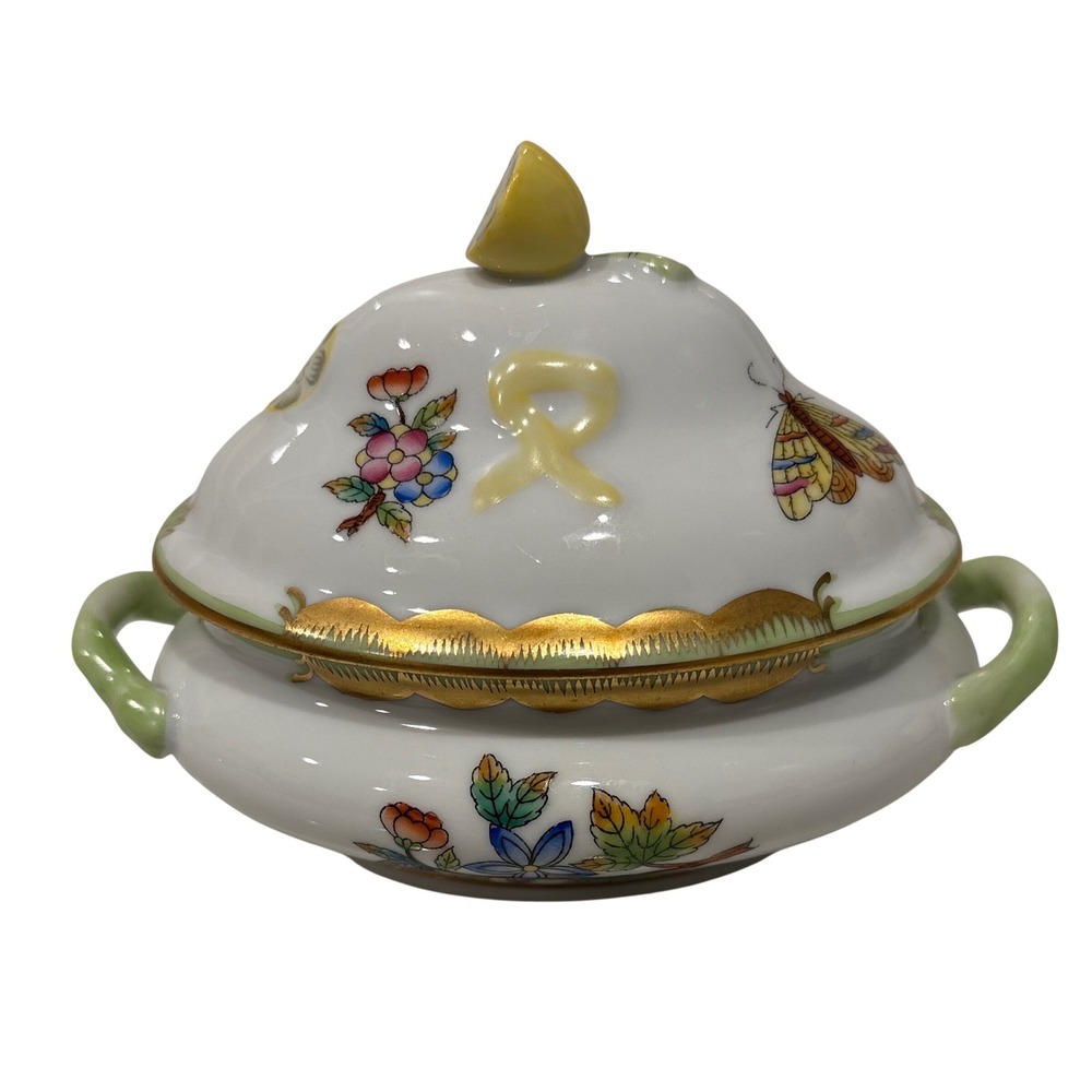 Herend Queen Victoria Mini Tureen w/Lemon 6017/VBO